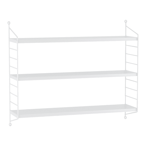 Conjunto de 4 prateleiras de parede Strängnäs aço 50x60x15 cm - Branco en.casa