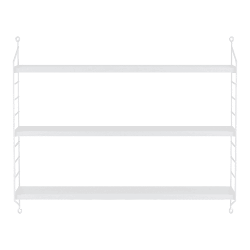 Conjunto de 4 prateleiras de parede Strängnäs aço 50x60x15 cm - Branco en.casa