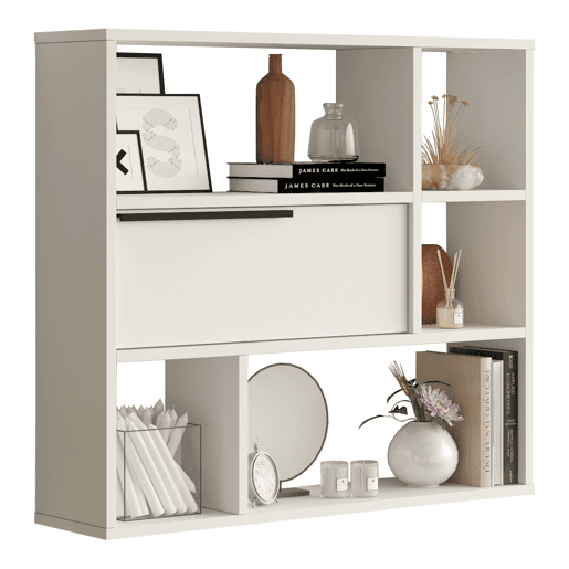 Prateleira de parede Vesanto 90x22x81cm - Branco en.casa