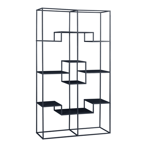 Estante de chão Råde 180x100x35cm - Preto en.casa