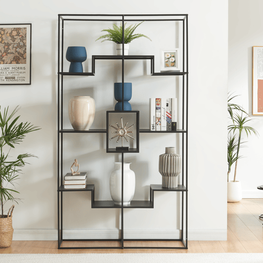 Estante de chão Råde 180x100x35cm - Preto en.casa