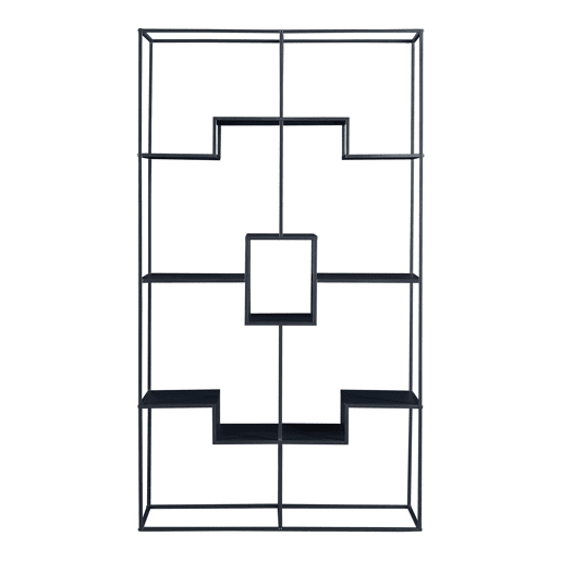Estante de chão Råde 180x100x35cm - Preto en.casa