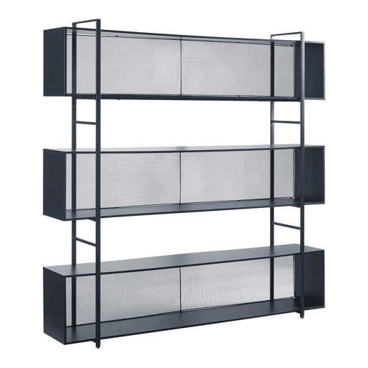 Prateleira de chão Randaberg 180x180x33cm - Preto en.casa