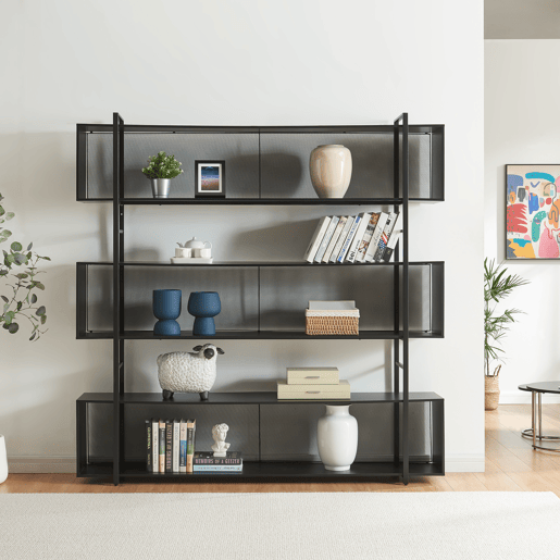 Prateleira de chão Randaberg 180x180x33cm - Preto en.casa