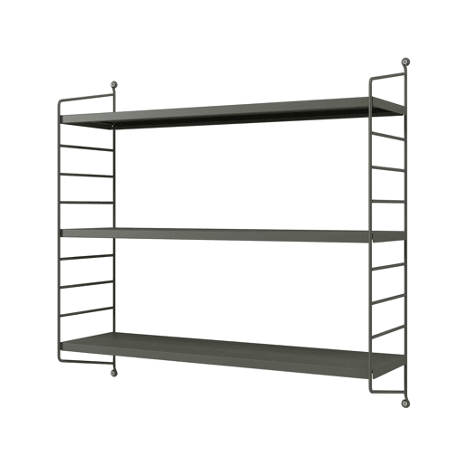 Estante de parede Strängnäs de 3 níveis aço 50x60x15 cm - Antracite en.casa
