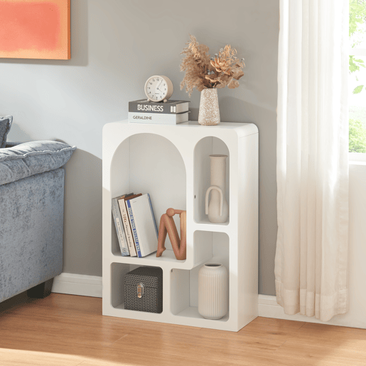 Estante de chão pequena Vågå 80x60x24 cm - Branco en.casa