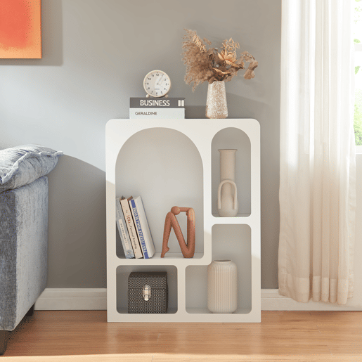 Estante de chão pequena Vågå 80x60x24 cm - Branco en.casa