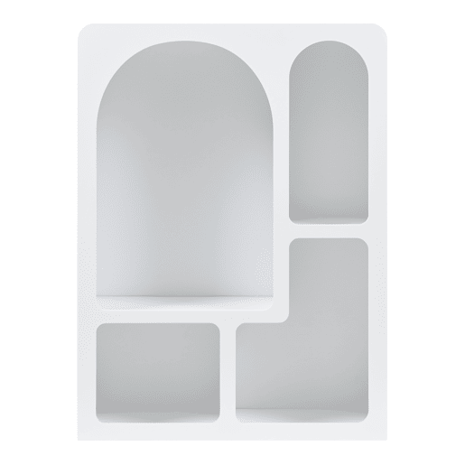 Estante de chão pequena Vågå 80x60x24 cm - Branco en.casa