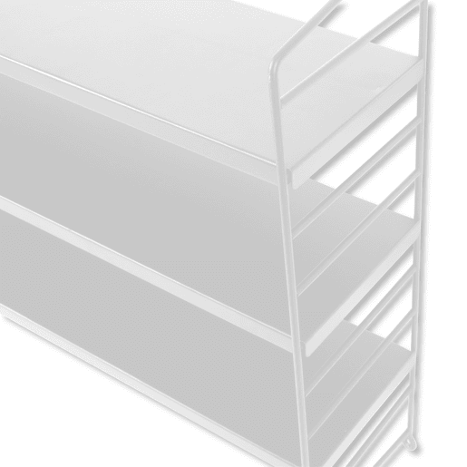 Conjunto de 2 prateleiras de parede Strängnäs aço 50x60x15 cm - Branco en.casa