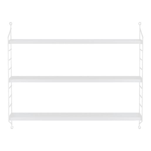 Conjunto de 3 prateleiras de parede Strängnäs aço 50x60x15 cm - Branco en.casa