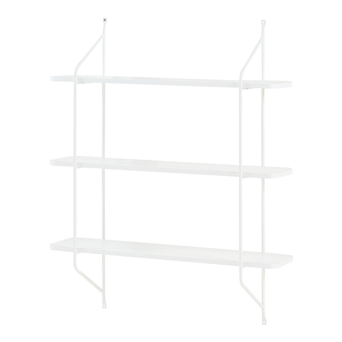 Estantería de pared østfold 100x80x21 cm - blanco [en.casa]