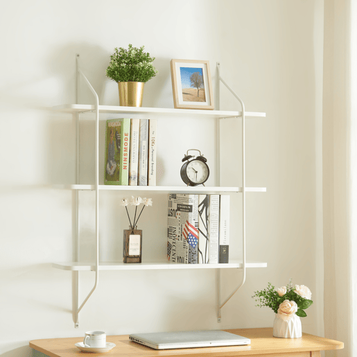 Prateleira de parede Østfold 100x80x21 cm - Branco en.casa