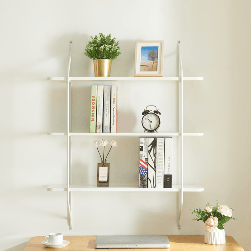Prateleira de parede Østfold 100x80x21 cm - Branco en.casa