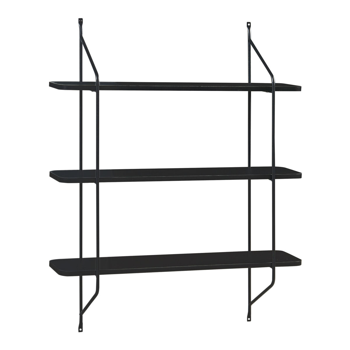 Estantería de pared østfold 100x80x21 cm - negro [en.casa]