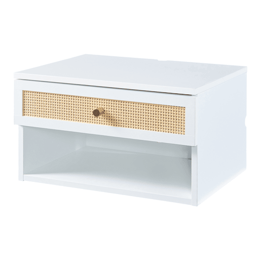 Estante de parede Eiker com gaveta 40x32x23 cm - Branco en.casa