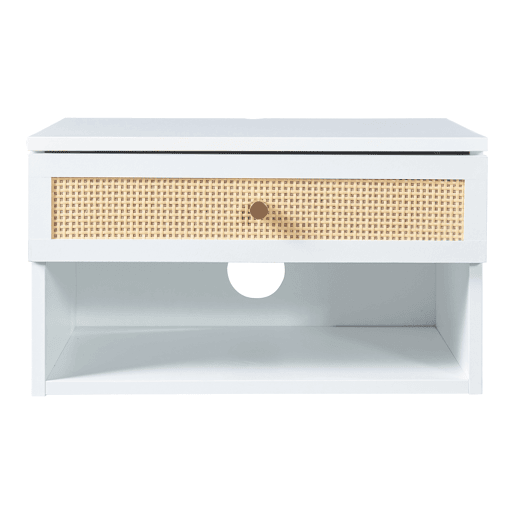 Estante de parede Eiker com gaveta 40x32x23 cm - Branco en.casa