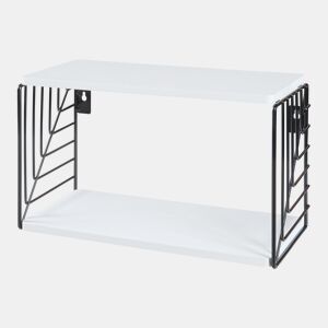 Prateleira de parede Moss 39x18x23 cm - PretoBranco en.casa