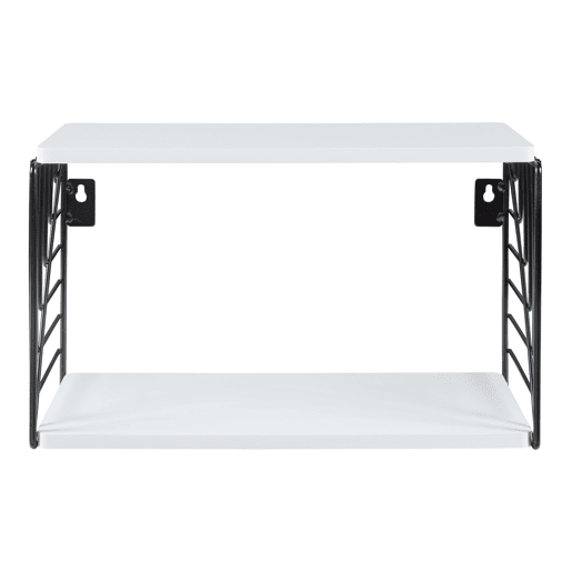 Prateleira de parede Moss 39x18x23 cm - PretoBranco en.casa