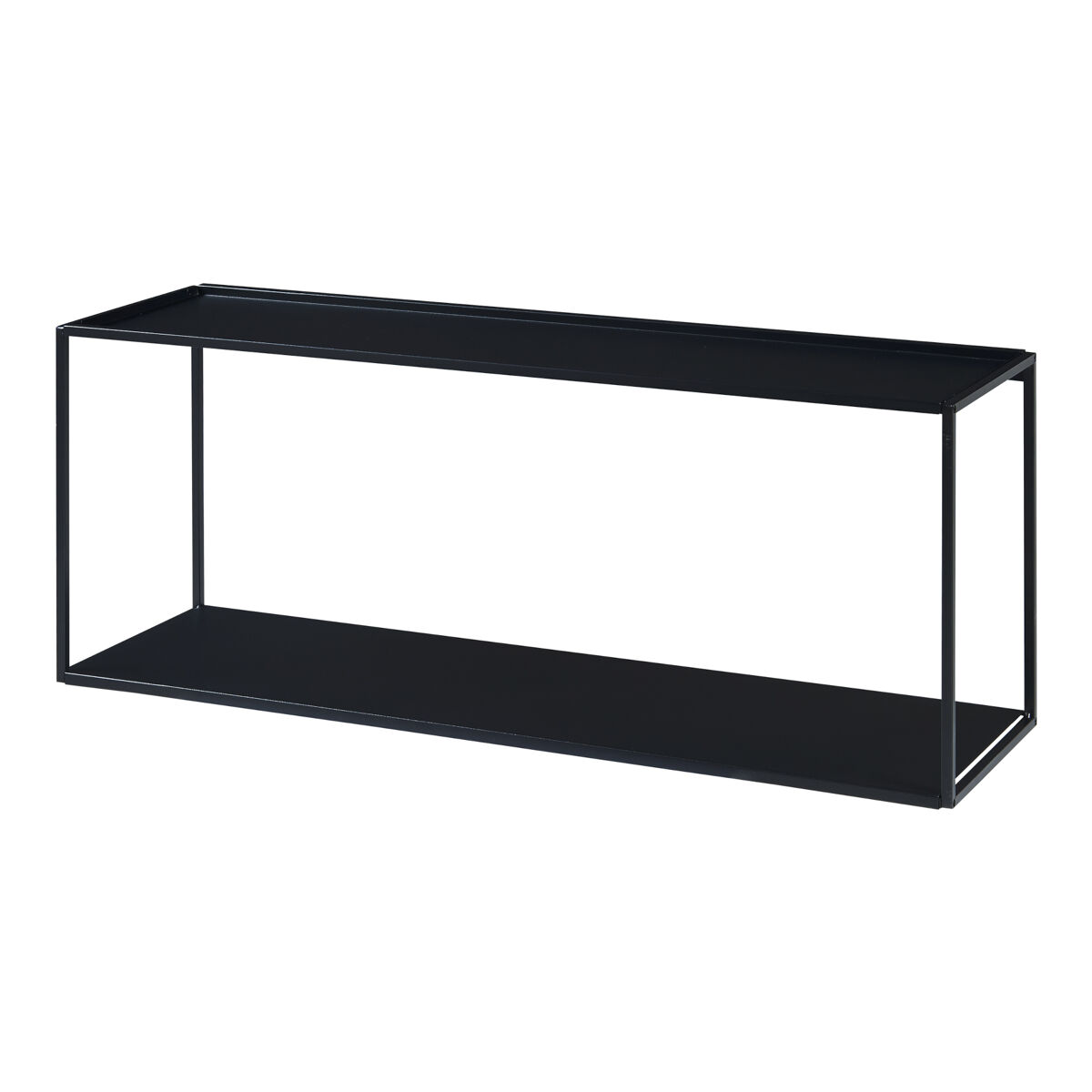 Estantería de pared notodden 2 estantes acero 90x25x35cm - negro [en.casa]