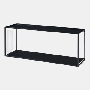 Prateleira de parede Notodden 2 prateleiras em aço 90x25x35cm - Preto en.casa