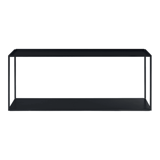 Prateleira de parede Notodden 2 prateleiras em aço 90x25x35cm - Preto en.casa