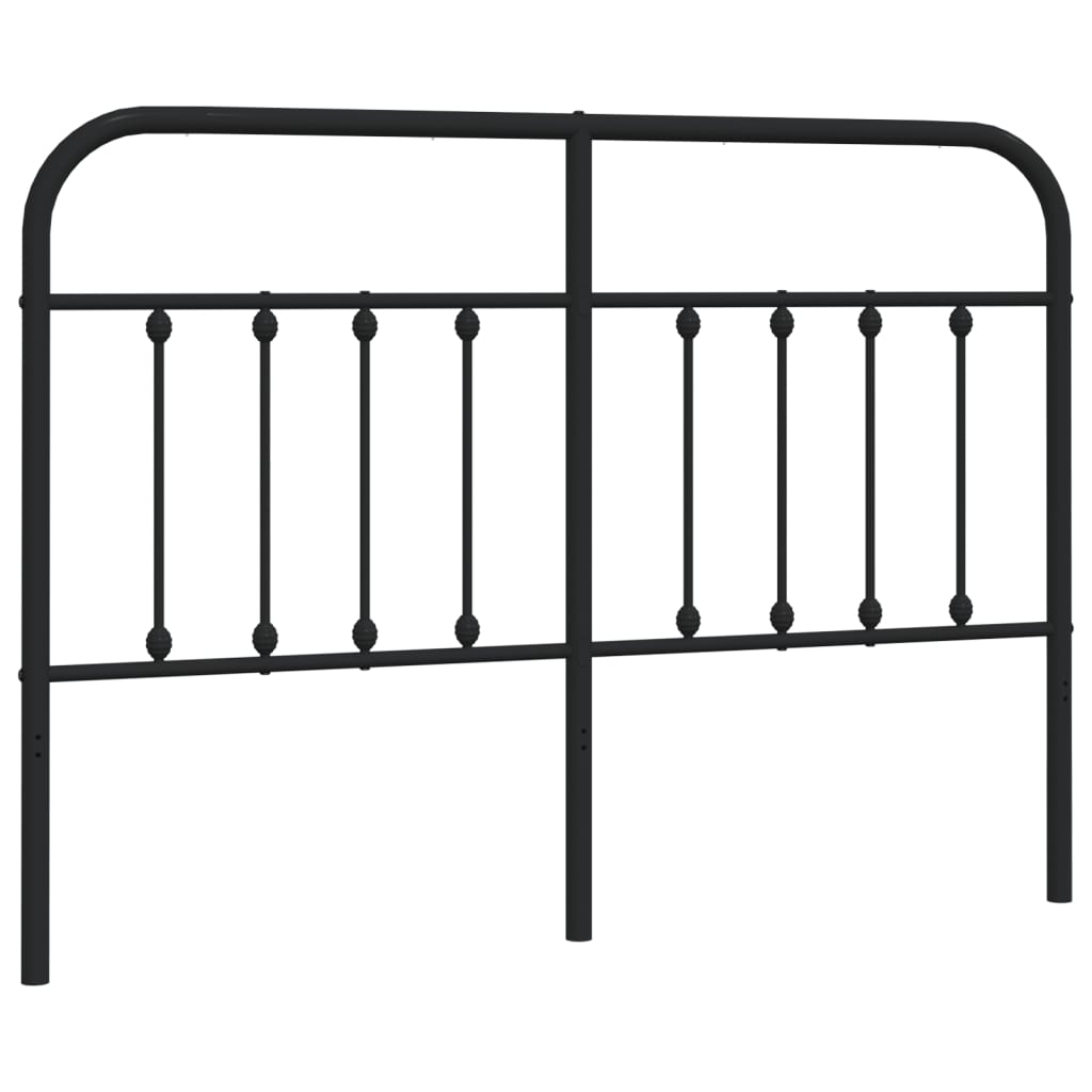 Vidaxl cabecero de metal negro 150 cm