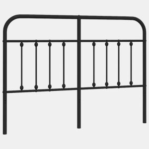 vidaXL Cabeceira de cama 150 cm metal preto