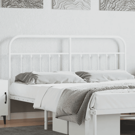 vidaXL Cabeceira de cama 180 cm metal branco vidaXL Cabeceira de cama 180 cm metal branco