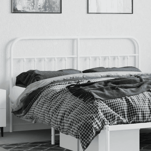 vidaXL Cabeceira de cama 180 cm metal branco vidaXL Cabeceira de cama 180 cm metal branco