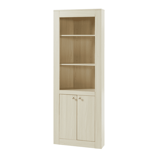 Prateleira de canto Eura com portas de aglomerado 170x62x30cm - Carvalho en.casa