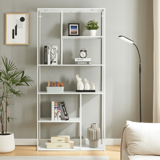 Estante de chão Vehmaa 188x90x35 cm - Branco en.casa