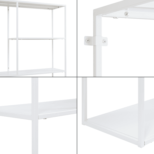 Estante de chão Vehmaa 188x90x35 cm - Branco en.casa