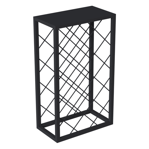Garrafeira metálica Amasia metal 74x45x22 cm preto en.casa