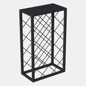 Garrafeira metálica Amasia metal 74x45x22 cm preto en.casa