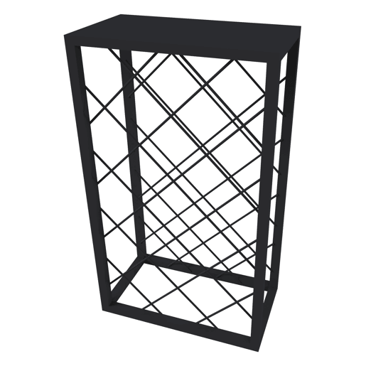 Garrafeira metálica Amasia metal 74x45x22 cm preto en.casa
