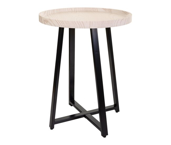 Mesa centro de metal negro d45x57