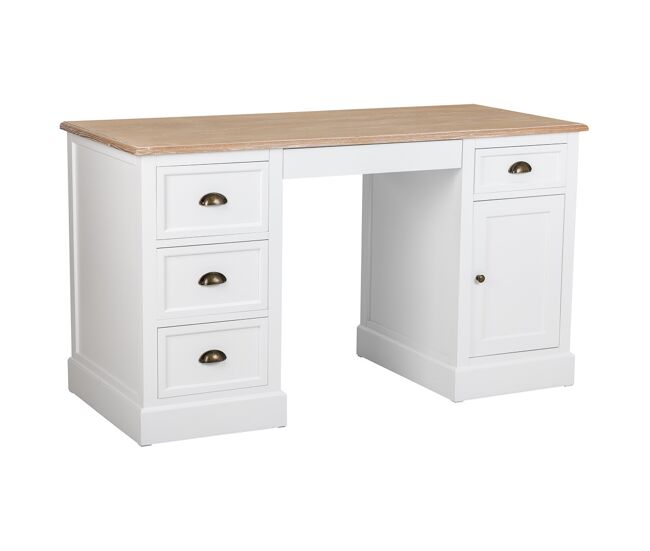 Mesa escritorio de madera blanco 140x60x78.5