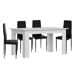Pack Mesa de Comedor o Cocina + 4 Sillas en Polipiel/metal 138x80 Pack Mesa de Comedor o Cocina + 4 Sillas en Polipiel/metal 138x80 Blanco