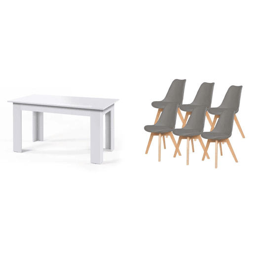 Pack Mesa Fixa de Jantar ou Cozinha + 6 Cadeiras NĂ³rdicas Pack Mesa Fixa de Jantar ou Cozinha + 6 Cadeiras NĂ³rdicas