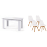 Pack Mesa Fixa de Jantar ou Cozinha + 4 Cadeiras Nórdicas
