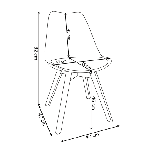 Pack Mesa Fixa de Jantar ou Cozinha + 4 Cadeiras Nórdicas Pack Mesa Fixa de Jantar ou Cozinha + 4 Cadeiras Nórdicas