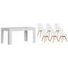 Pack Mesa de jantar ou cozinha extensível + 6 cadeiras nórdicas