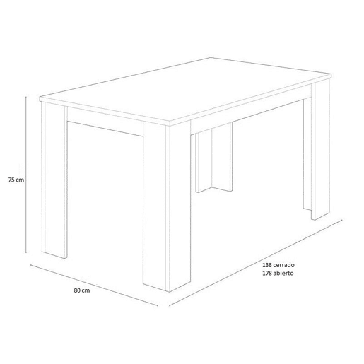 Pack Mesa de jantar ou cozinha extensível + 6 cadeiras nórdicas Pack Mesa de jantar ou cozinha extensível + 6 cadeiras nórdicas