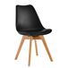 Pack Mesa Fija de Comedor o Cocina + 6 Sillas Nordic 138x80 Pack Mesa Fija de Comedor o Cocina + 6 Sillas Nordic 138x80 Negro/ Madera