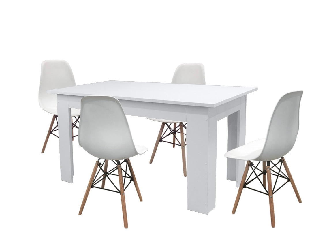 pack mesa de comedor o cocina  4 sillas estilo nordico
