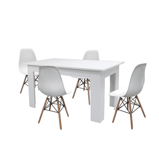 Pacote de mesa de jantar ou cozinha + 4 cadeiras estilo nĂ³rdico Pacote de mesa de jantar ou cozinha + 4 cadeiras estilo nĂ³rdico