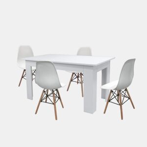 Pacote de mesa de jantar ou cozinha + 4 cadeiras estilo nórdico