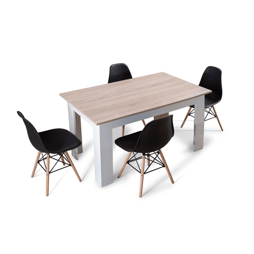 Pacote de mesa de jantar ou cozinha + 4 cadeiras estilo nĂ³rdico Pacote de mesa de jantar ou cozinha + 4 cadeiras estilo nĂ³rdico