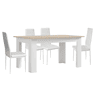Pack Mesa de Jantar ou Cozinha + 4 Cadeiras em Couro Sintéticometal