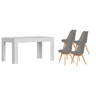 Pack Mesa de jantar ou cozinha extensível + 4 cadeiras nórdicas